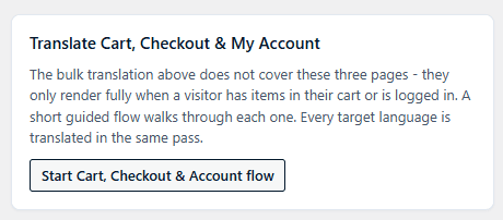 Catch Cart, Checkout and My Account