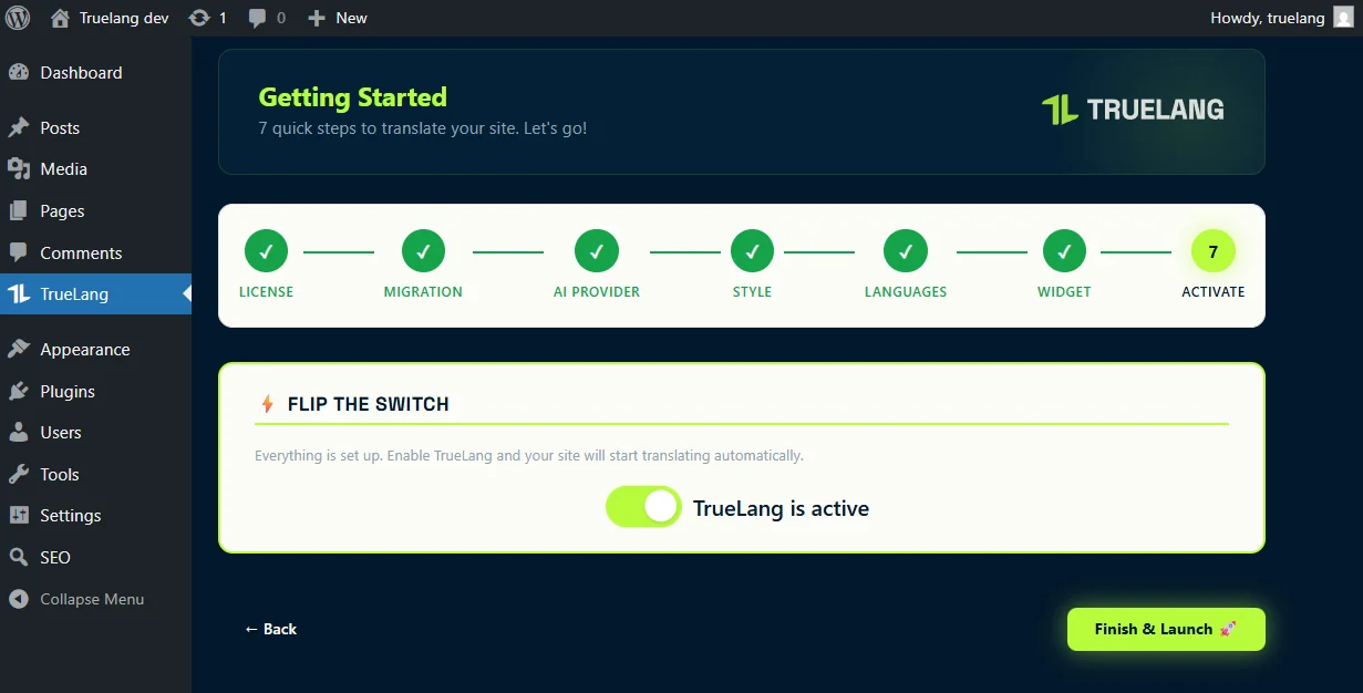 Activate the plugin. You've gone international!